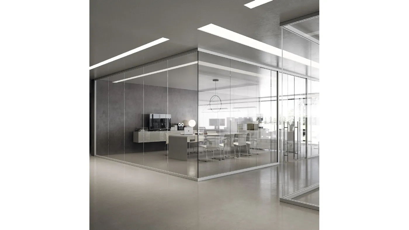 partizioni per uffici in vetro e alluminio arredamento uffici per open space bertolotto