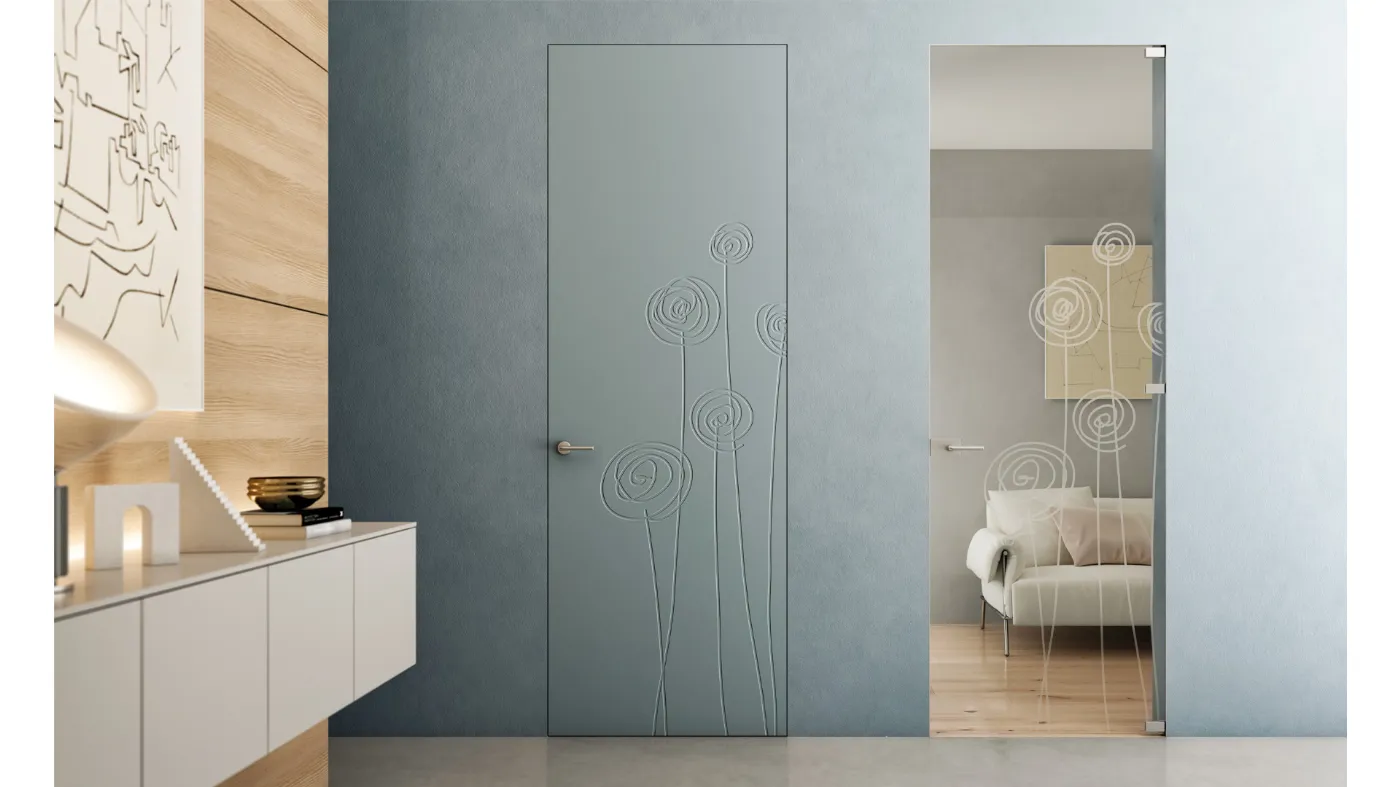 porte moderne di deisgn filo muro raso muro bertolotto porter a vetro e scorrevoli alaska