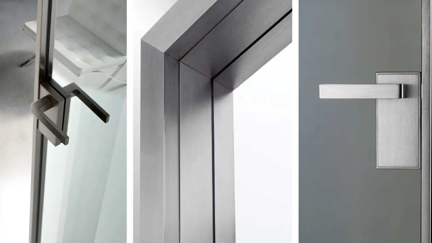 porte alluminio e vetro di design Bertolotto Porte a battente interior 