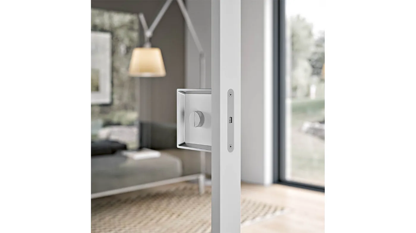 Maniglia C-Large Liberto/Occupato Bertolotto Porte laccate a mano glass bianco