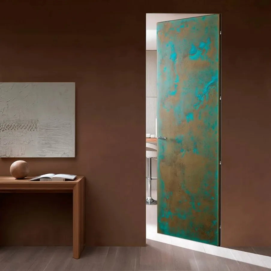 Porta filomuro Walldoor Surface Ottone Ossidato