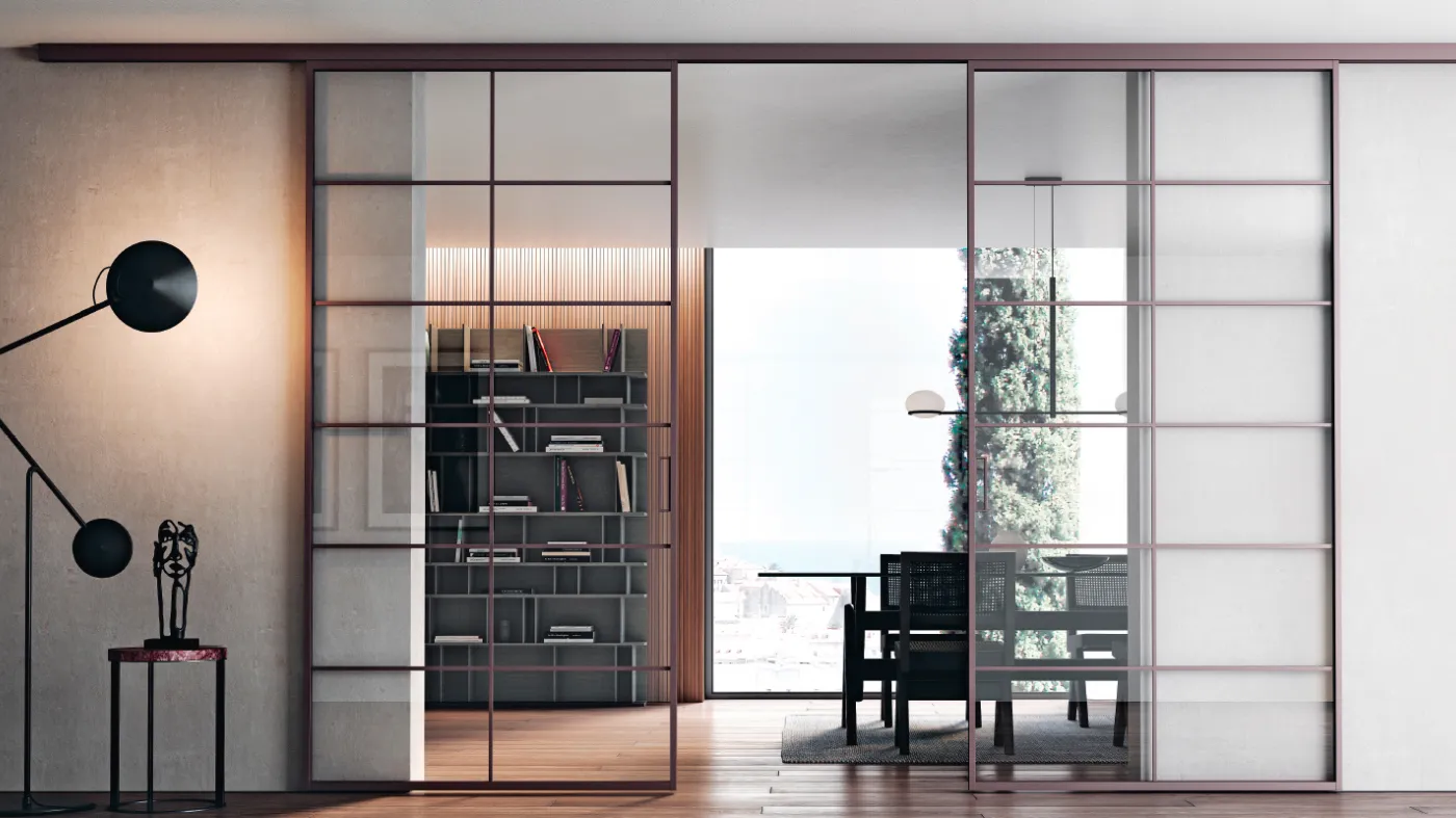 porte scorrevoli in vetro di design divisori bertolotto allluminio 