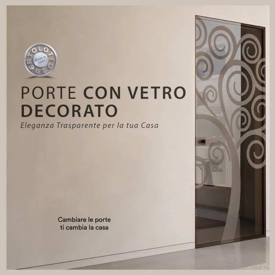 porte interne con vetro decorato