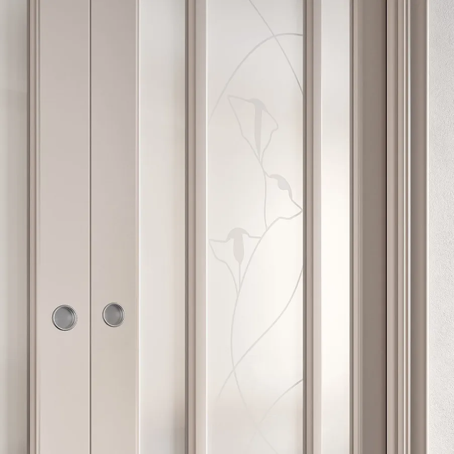 porte interne con vetro decorato
