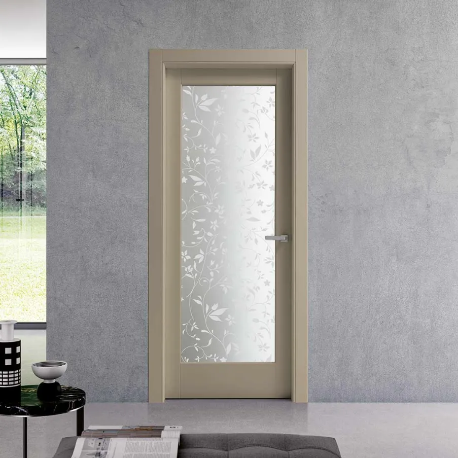 porte interne con vetro decorato
