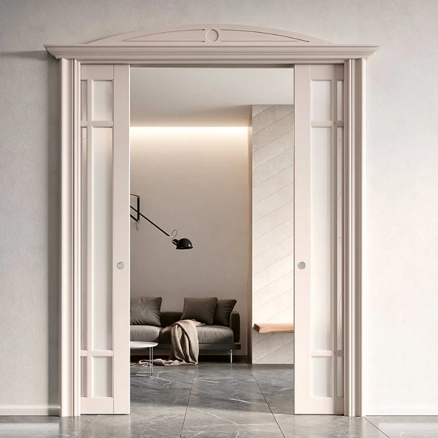 porte interne con vetro decorato