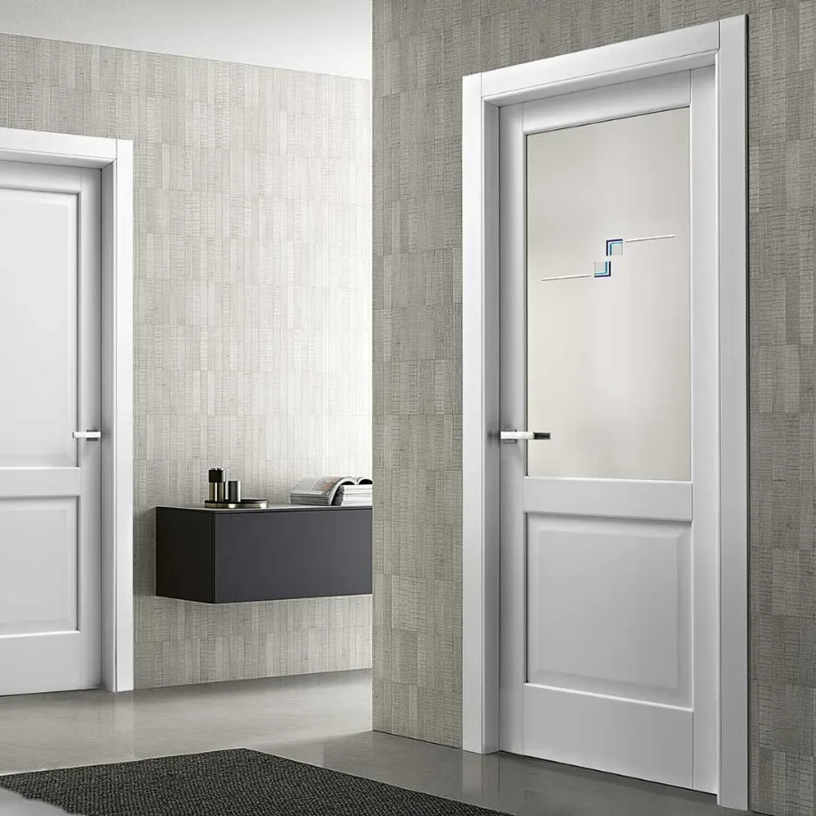 porte interne con vetro decorato