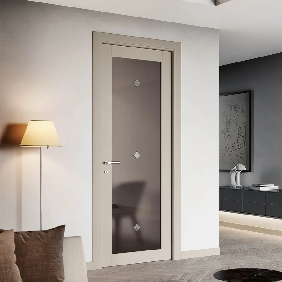 porte interne con vetro decorato