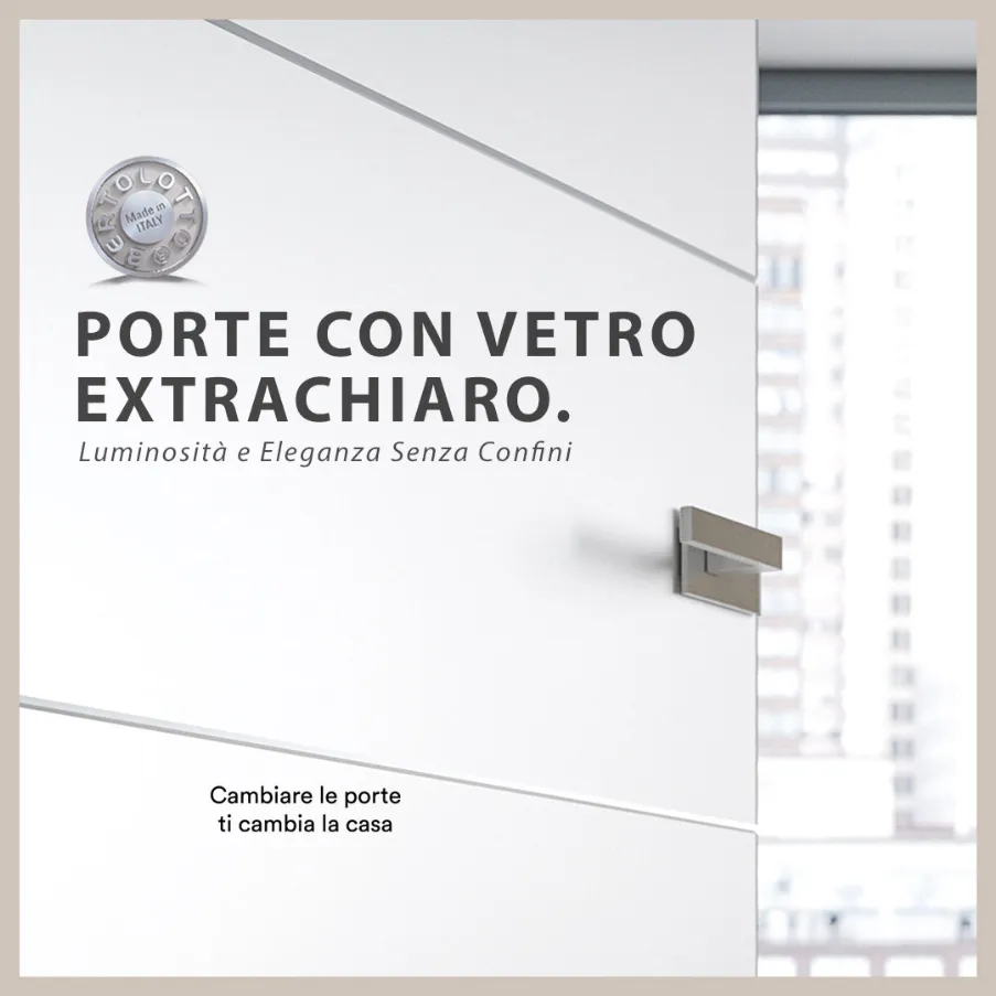 porte interne con vetro extrachiaro bertolotto