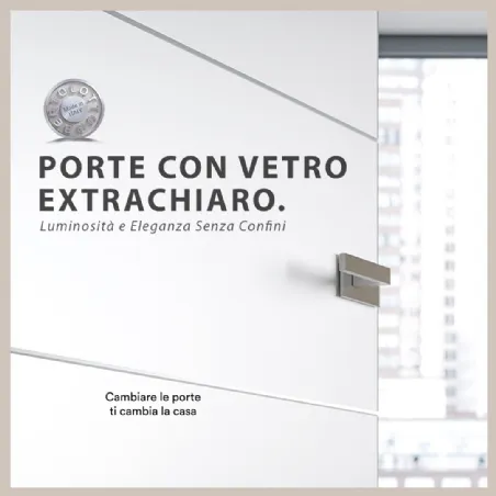 porte interne con vetro extrachiaro bertolotto