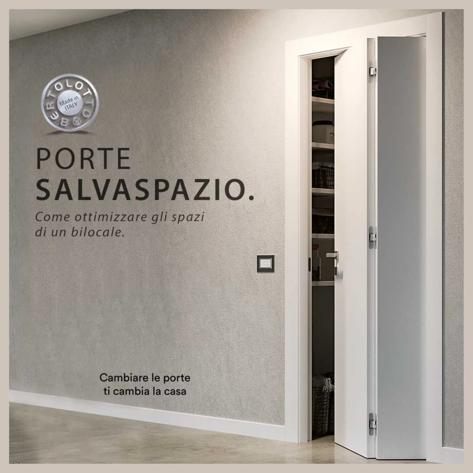 Porte interne pieghevoli salvaspazio - Sistema Berneschi